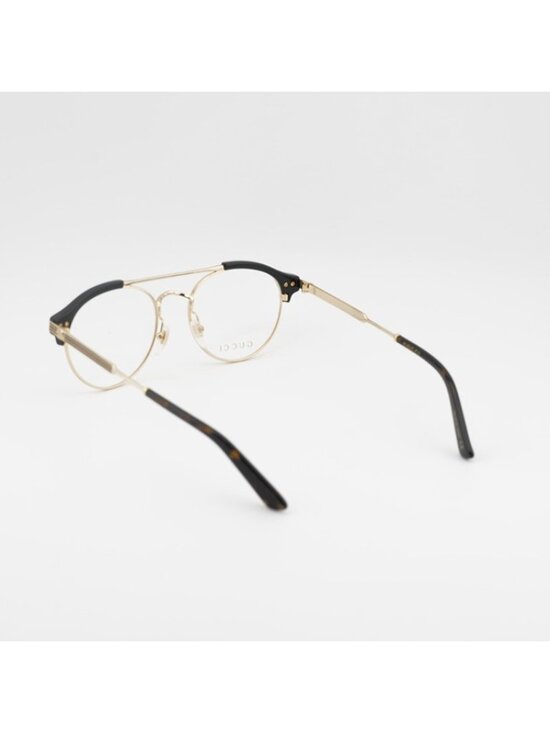 Gucci GG0289O 001 Eyeglasses Black/Gold 51mm Square Frame main image 4